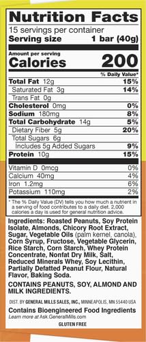 15 21.3 oz Nature Valley Protein Chewy Snack Bars, Salted Caramel Nut, Bars