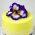 1 Count Global Sugar Art Dutch Iris Sugar Cake Flowers, Purple with Yellow Center by Chef Alan Tetreault