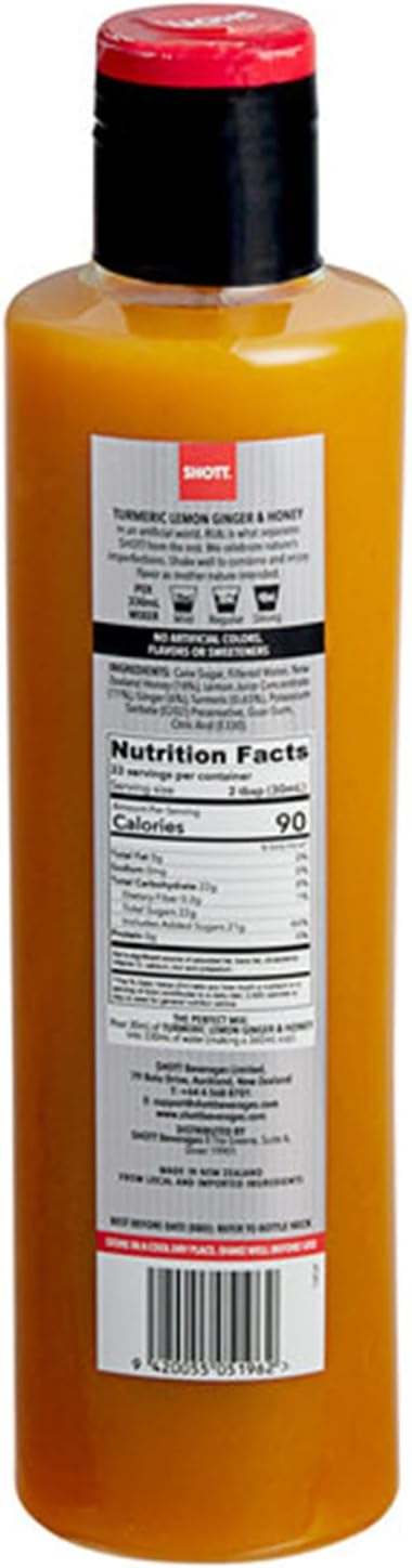 1 WS-711SYPATUR1L-NF Turmeric, Lemon, Ginger, and Honey Real Fruit Flavoring Syrup Liter