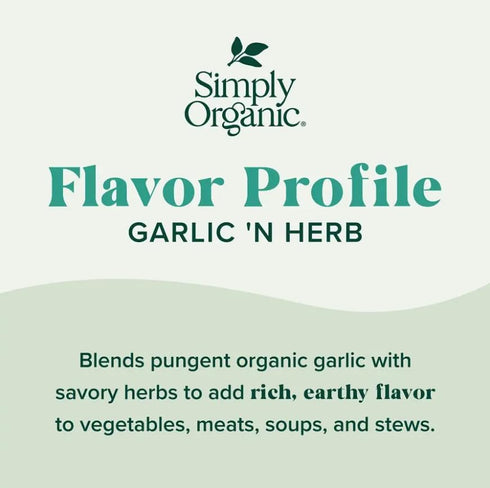 3.10 6 Simply Organic Garlic N Herb Seasoning, Ounce - per case