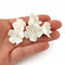 Global Sugar Art Blossom Sugar Wedding Cake Flowers White with Pearl Stamens,