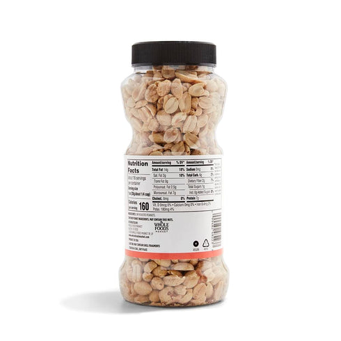365 16 by Whole Foods Market, Dry Roasted and Unsalted Peanuts, Ounce