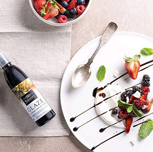 (2 Pack) 8.5oz Tuscanini, Balsamic Glaze Made with Kosher Balsamic Vinegar of Modena Italy, bottle, Balsamic Reduction