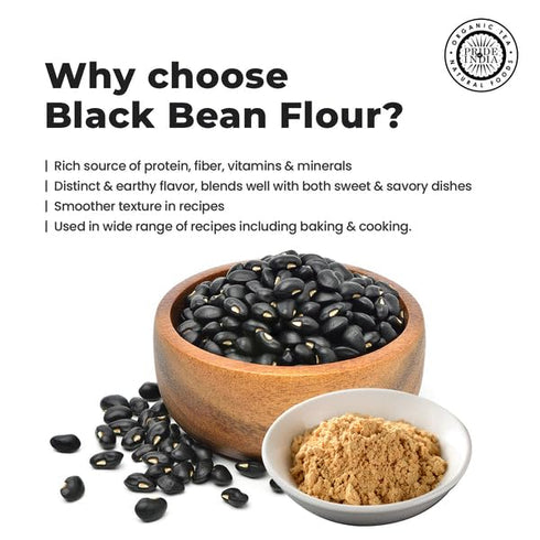 PACK 6 1 lbs (454 Pride of India - of - Black Bean Flour gm) Rich Earthy Taste Freshly Milled in Small Batches- Used