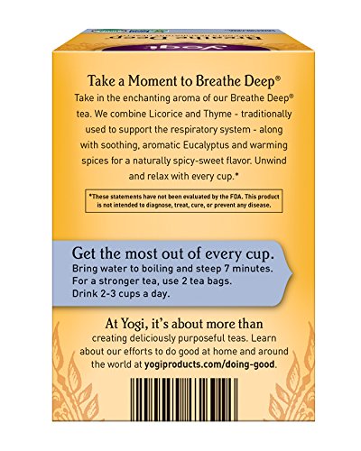 16 Count, Packaging Yogi Tea, Breathe Deep, May Vary