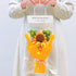 Predimeza Stunning Crochet Flower Bouquet with LED Lights - Handcrafted Knitted Flowers & Crochet Sunflower Arrangement