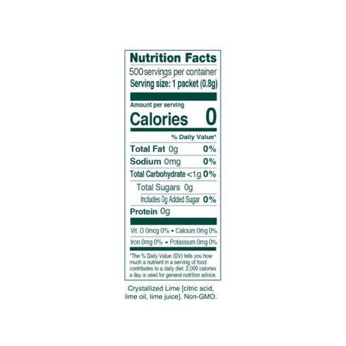 500ct (Pack 1) 0 Packets Packets True Lime of - Water Enhancer - Bulk Dispenser - Calorie Drink Mix For Water - Sugar