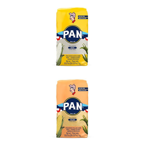 P.A.N. Pre-cooked Gluten Free Corn Meal Bundle - White (2 lb 3.27