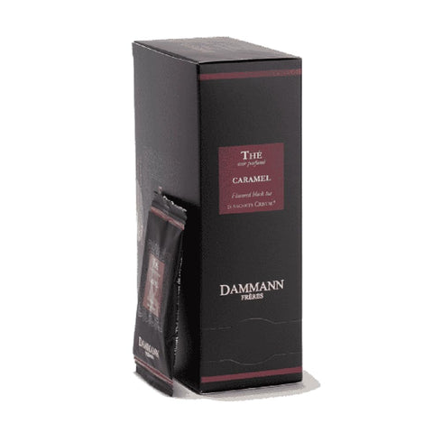 Dammann Freres Premium Gourmet French Tea Sachets, Caramel Toffee Flavor, 24 Count (Single Pack)
