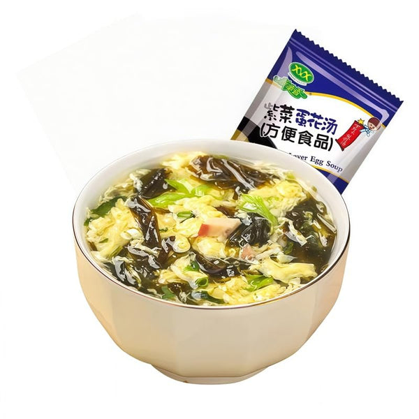 BAHWJCTO Seaweed Miso Soup Fast Food, Convenient Food, Vegetable Soup, Breakfast Fast Food.