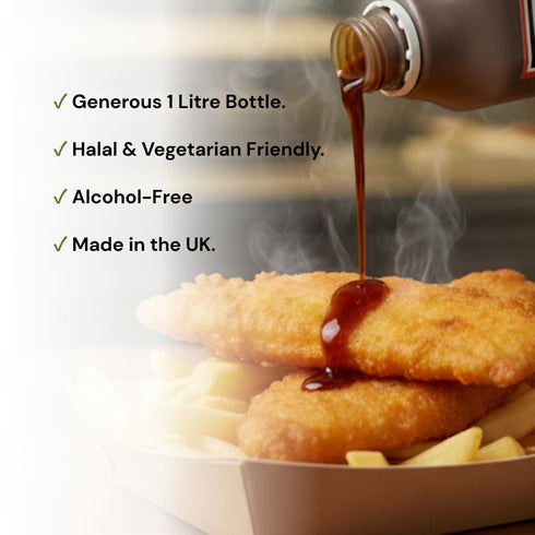 1L, Pack Fish & Chip Shop Style Non-Brewed Condiment Refill for Vinegar Bottle - British Chippy