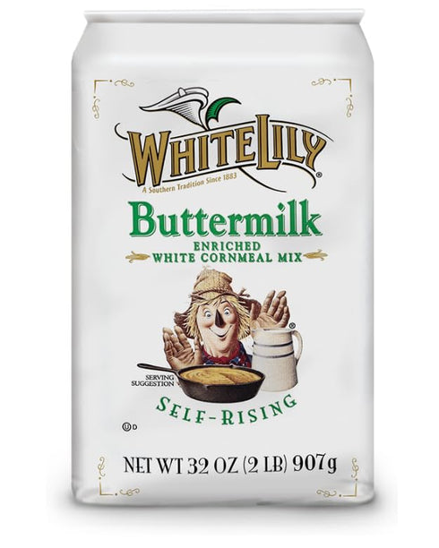 2 pack, 5 lb White Lily Buttermilk Cornmeal & Enriched White Corn meal Mix, Each, with Stock Your Home Conversion