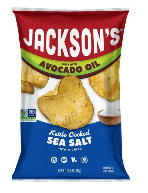 Jackson's Honest Jackson's Kettle Cooked Sea Salt Potato Chips with Avocado Oil, Non-GMO, Gluten
