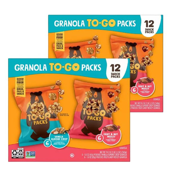 Generic Granola Variety Pack, Vanilla Almond Crisp and Fruit & Nut Medley, 12