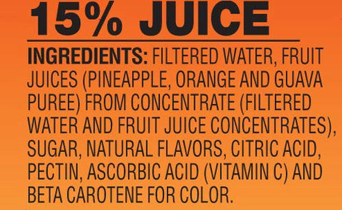 15.2 Oz (Pack 12) Langers Juice Cocktail, Pineapple Orange Guava, Fl