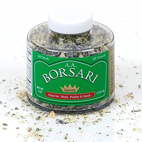 Borsari Seasoned Salt Combo, Set of 2, 4 oz Shaker Bottles - Multi-Use Savory and Original Seasonings
