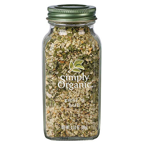 Simply Organic Garlic 'N Herb, 3.1 oz, Pack of 3, Certified Organic