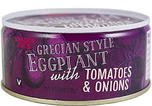 Trader Joe's Grecian Style Eggplant with Tomatoes & Onions 9.9 OZ (280g) - 2-Pack