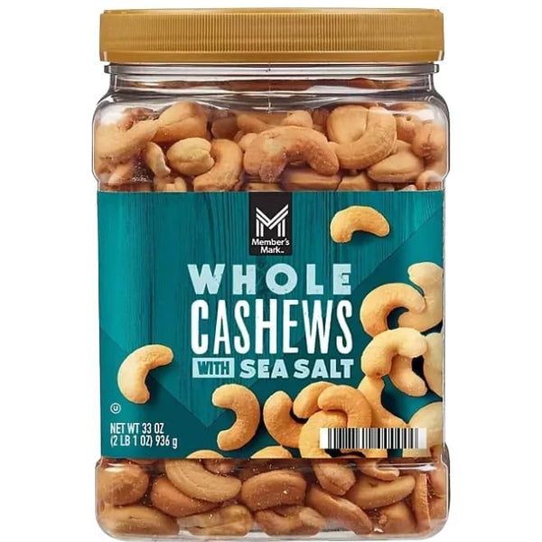 Generic Roasted Whole Cashews with Sea Salt, 33 oz. (33 Ounce (1 Pack))