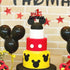 BEISHIDA Boys Mouse Cake Toppers, Mouse Birthday Party Decorations for My 1st Birthday Red and Black Supplies for Kids