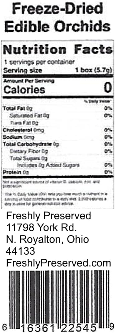 12 0.1 Oz Small Orchid Freeze-Dried Edible Flowers - Edible Dried Flowers for Cocktail Garnish, Cakes Decoration & DIY