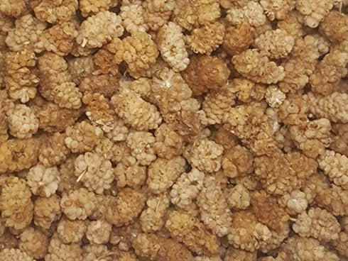 Mulberries, #1 Immense 100% Packed 5 lbs. (80 oz.) "FRESH" Sun Dried White, No sugar added, Low Sugar Snack, Nutrition