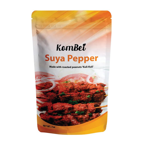 Kombei Suya Seasoning - 7oz (Suya Pepper, Suya Spice, Yaji, Premium African Seasoning for Grilling and Cooking)