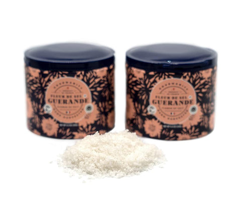 Gourmanity Fleur De Sel De Guerande, Premium Hand Harvested Finishing Salt, Authentic French Sea Salt, 4.4 oz (Pack of