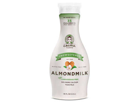 Califia Farms Unsweetened Almond Milk, 48 Fluid Ounce -- 6 per case.