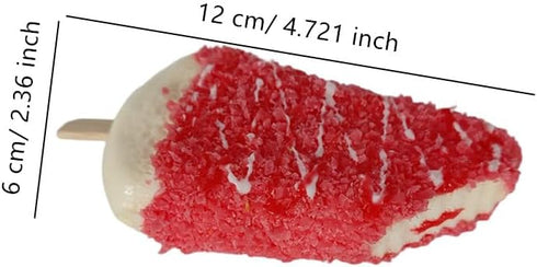 Jilukibo 6 Pack Artificial Popsicle with a Bite, Realistic Fake Ice Cream Bar Simulation Imitation Cake Desserts Food