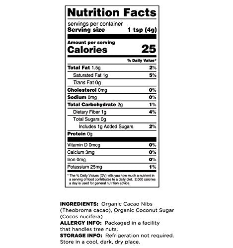 2 Lbs (2 Pack) Terrasoul Superfoods Organic Sweet Cacao Nibs, - Coconut Sugar Sweetened | Antioxidants | Magnesium