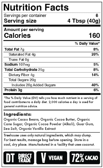 72% 8 oz Organic Hot Chocolate Mix | Cacao Peruvian Dark Chocolate | Original | Vegan, Dairy-Free, Gluten-Free
