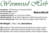 100% 1.76oz 50g Wormwood Herb - Used In Absinthe - Flavoring For Spirits And Wines, Including Bitters, Vermouth