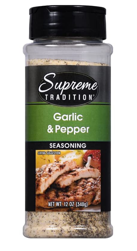 Supreme Tradition GARLIC & PEPPER Seasoning 12 oz, 1