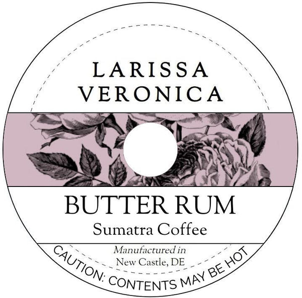 Larissa Veronica Butter Rum Sumatra Coffee (Single Serve K-Cup Pods) (Gourmet, Naturally Flavored, Whole