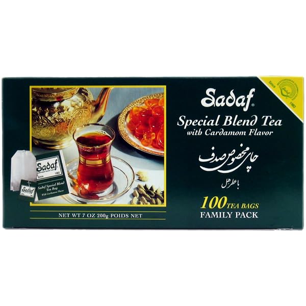 Sadaf Cardamom Tea Bags - Special Blend Tea with Cardamom - Ceylon