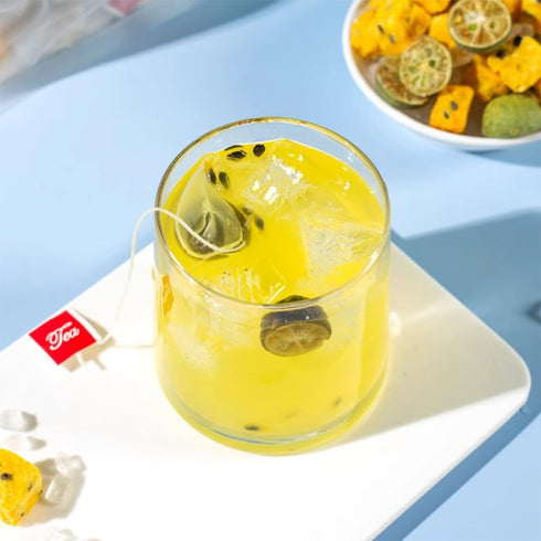 AUSPITEE 7.05 oz 40 Passion Fruit & Citrus Tea Bags - & Tea Bags, Natural, Freeze - Perfect for a Refreshing Drink