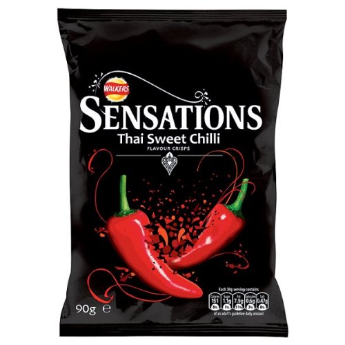 Walkers Sensations Thai Sweet Chilli Flavour Crisps 12 x 80g Bags (Bulk Buy)