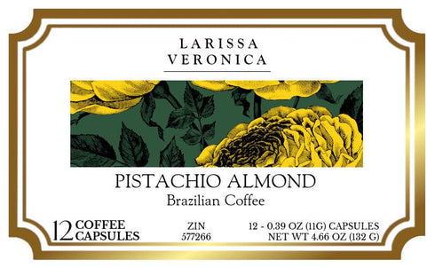 Larissa Veronica (12 577266) 2 Pack Pistachio Almond Brazilian Coffee (Single Serve K-Cup Pods) (Gourmet, Naturally