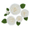 Global Sugar Art Exquisite Edble Rose & Leaf Sugar Cake Flowers Tray