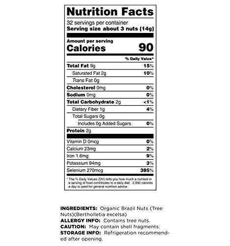 1 Lb Terrasoul Superfoods Organic Brazil Nuts, - Raw | Unsalted | Rich in Selenium