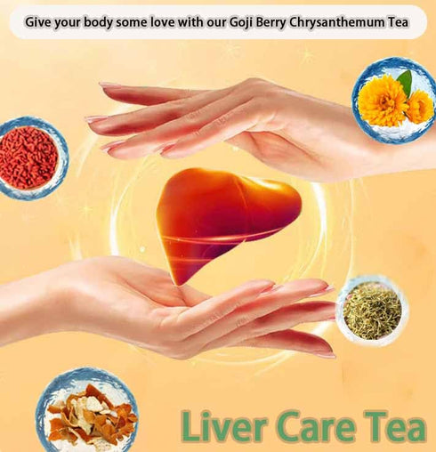 150g(1box,15 (2) Goji Berry Chrysanthemum Tea, Dandelion Wolfberry Tea for Liver Health, Liver Detox Clear the Liver