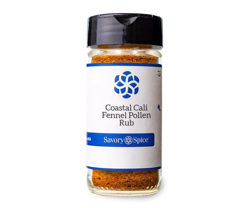 Savory Spice (1/2 2.4 oz) Coastal Cali Fennel Pollen Rub - Seafood Seasoning Dry Rub | Fennel Pollen Spice Rub