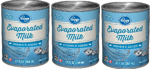 Generic Evaporated Milk Vitamin D Added (Pack Of 3 Cans)12 fl oz.