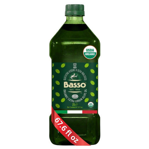 BASSO 1904 Organic Extra Virgin Olive Oil, Organic EVOO Cold Extracted, 2