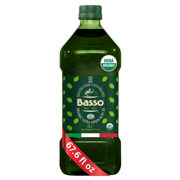 BASSO 1904 Organic Extra Virgin Olive Oil, Organic EVOO Cold Extracted, 2