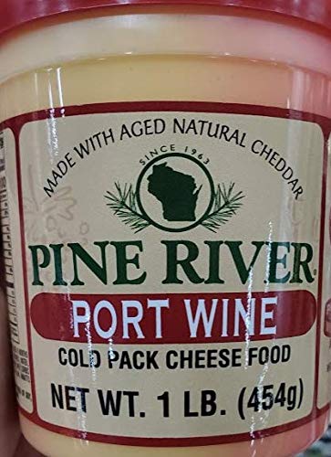 Pine River Port Wine Cold Pack Cheese Food 16 oz Made with