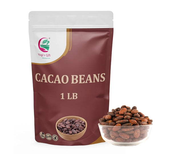 Cacao Beans 1 lb Whole Raw Cacao Beans for Brewing, Snacking &