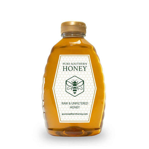 100% Authentic, USA - Made Raw Unfiltered Honey, Pure Southern Honey [