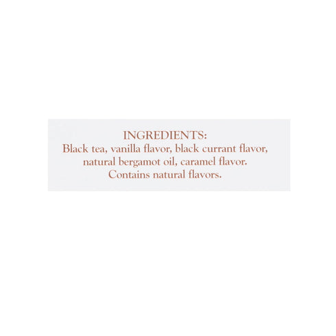 20 Harney & Sons Paris Flavored Black Tea Sachets | Fruity Vanilla & Caramel Blend with Hint of Lemony Bergamot